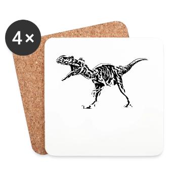 Allosaurus - Coasters (set of 4) - white - Front