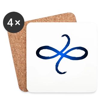 Celtic symbols friendship blue - Coasters (set of 4) - white - Front