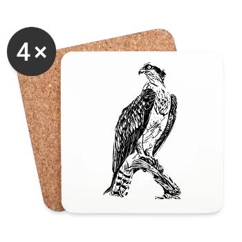 Falcon - Coasters (set of 4) - white - Front