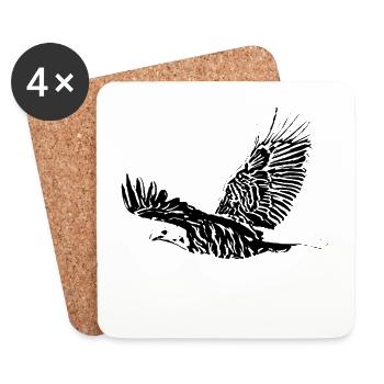 Eagle - Coasters (set of 4) - white - Front