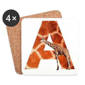 giraffe a - Untersetzer (4er-Set) - Weiß - Vorne