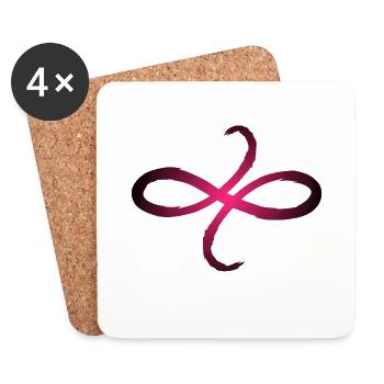Keltische Symbole Freundschaft Symbol - Untersetzer (4er-Set) - Weiß - Vorne