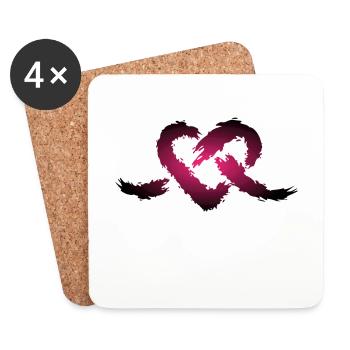 Herz Knoten - Untersetzer (4er-Set) - Weiß - Vorne