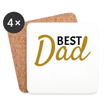 Best dad - Coasters (set of 4) - white - Front