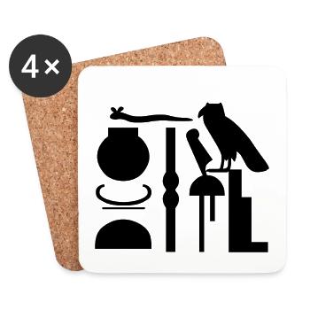 Symbols from ancient Egypt - Coasters (set of 4) - white - Front