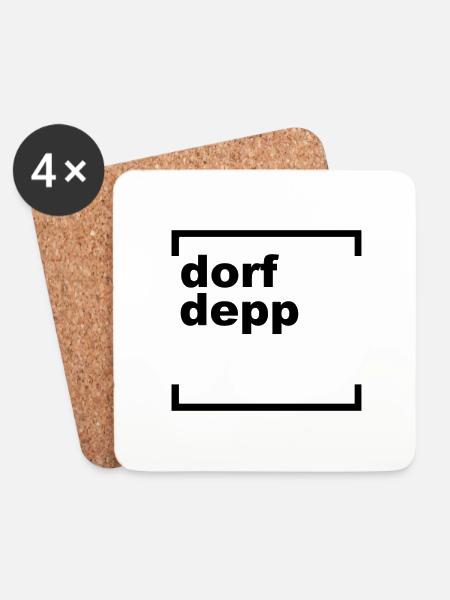 dorfdepp - Untersetzer (4er-Set) - Weiß