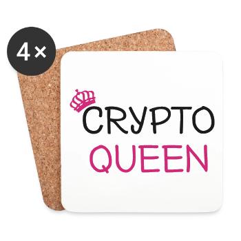 Crypto Queen - Dessous de verre (lot de 4) - blanc - Devant