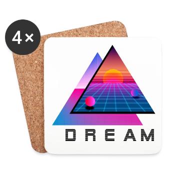 Traum vom Urlaub versetzt in 80s design - Untersetzer (4er-Set) - Weiß - Vorne