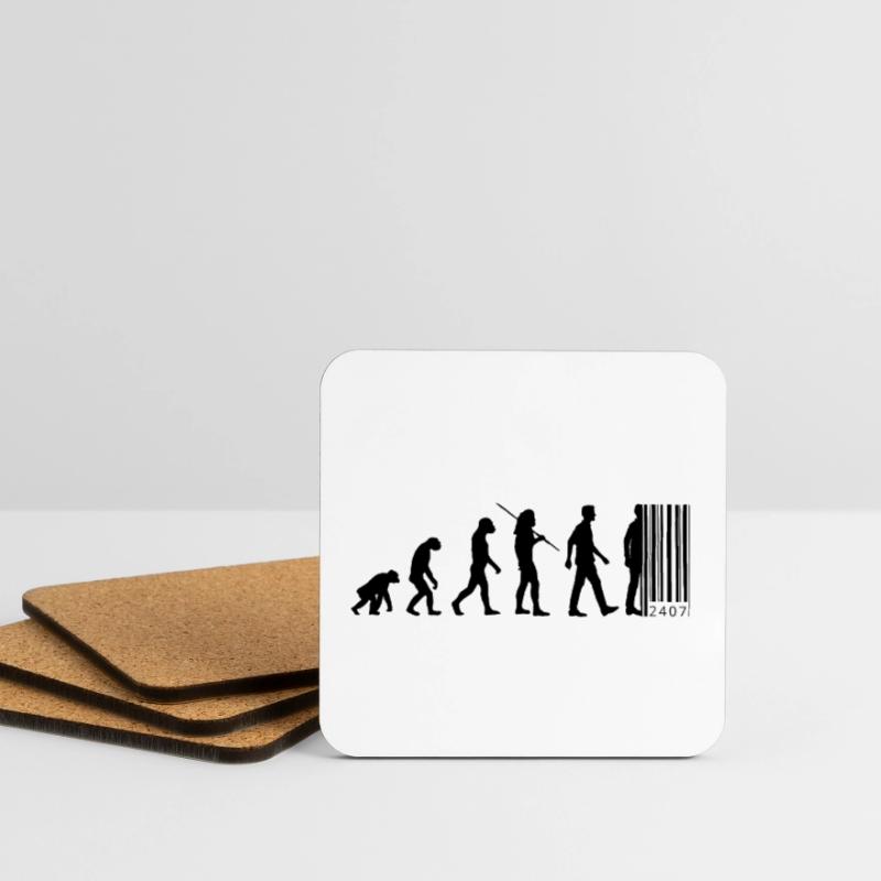 Evolution - Barcode Untersetzer (4er-Set)