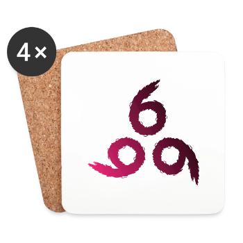 666 - Dessous de verre (lot de 4) - blanc - Devant