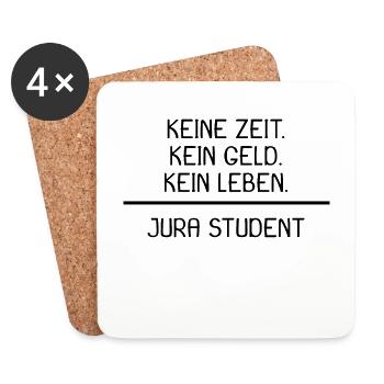 Jura Student Jurist Juristin Anwalt Geschenk - Untersetzer (4er-Set) - Weiß - Vorne