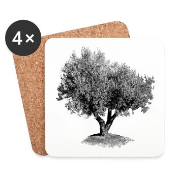 The Old Olive Tree - Coasters (set of 4) - white - Front
