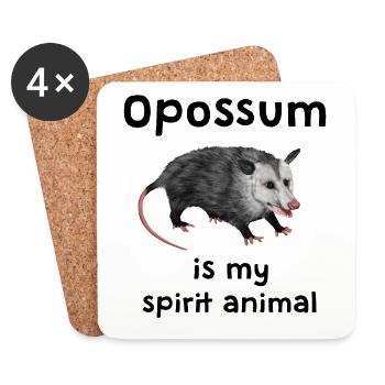 Opossum is my spirit animal - Untersetzer (4er-Set) - Weiß - Vorne