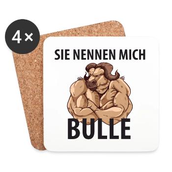Lustiges Pumper, Fitness Geschenk - Untersetzer (4er-Set) - Weiß - Vorne
