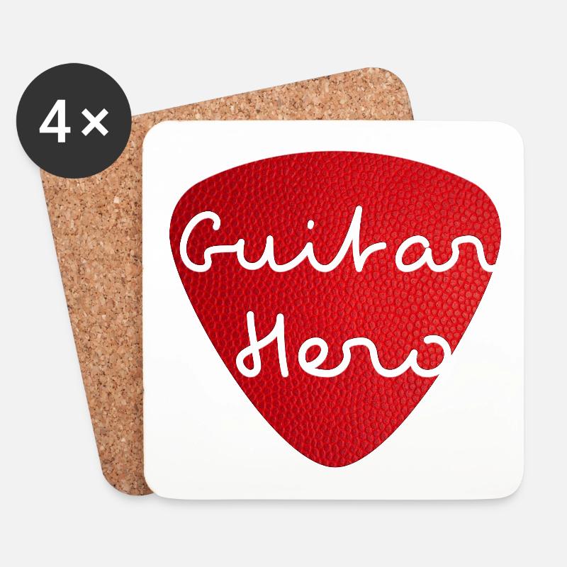 Guitar Hero - Leather - Untersetzer (4er-Set) - Weiß