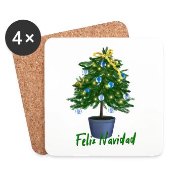 Little Christmas tree - Feliz Navidad - Untersetzer (4er-Set) - Weiß - Vorne