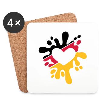 Germany love - Coasters (set of 4) - white - Front