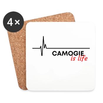 Camogie is life - Coasters (set of 4) - white - Front