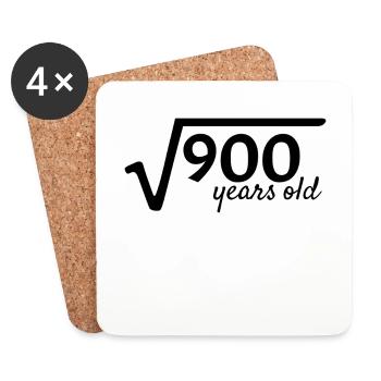 30 years old - Coasters (set of 4) - white - Front