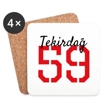 Tekirdag 59 Türkei - Untersetzer (4er-Set) - Weiß - Vorne