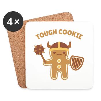 Guerrier Gingerbread Man Tough Cookie - Dessous de verre (lot de 4) - blanc - Devant