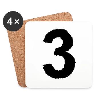3 - Coasters (set of 4) - white - Front