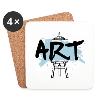 ART - Dessous de verre (lot de 4) - blanc - Devant