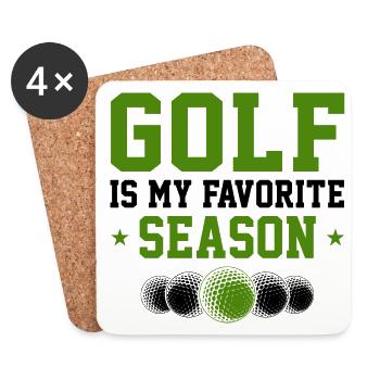 Golf Is My Favorite Season Golf Player Golfing Gol - Untersetzer (4er-Set) - Weiß - Vorne