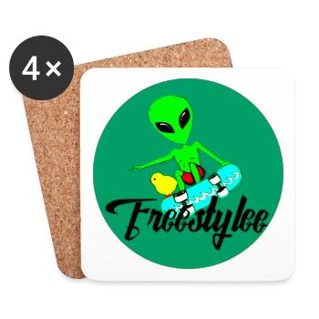 👽 ALIENWEAR™ - Coasters (set of 4) - white - Front