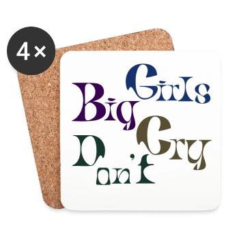 Big girls Don't Cry - Dessous de verre (lot de 4) - blanc - Devant