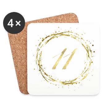 11 - Dessous de verre (lot de 4) - blanc - Devant