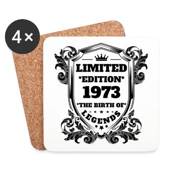 1973 Birthday vintage Vintage Retro - Coasters (set of 4) - white - Front