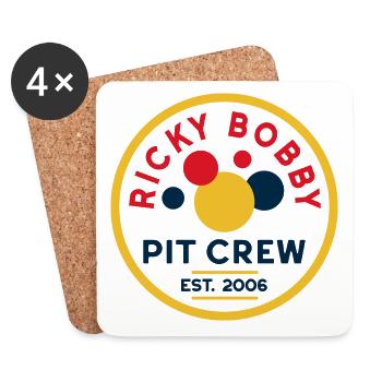 Ricky Bobby Pit Crew - Dessous de verre (lot de 4) - blanc - Devant