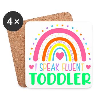 I Speak Fluent Toddler Babysitter Daycare Teacher - Untersetzer (4er-Set) - Weiß - Vorne