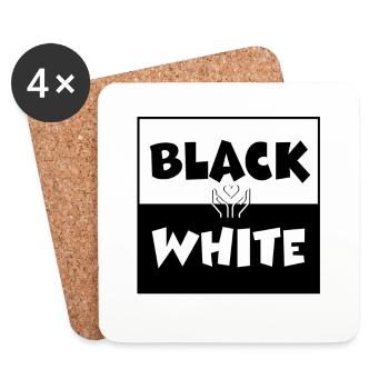 black and white - Untersetzer (4er-Set) - Weiß - Vorne
