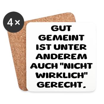 verarschungen - Untersetzer (4er-Set) - Weiß - Vorne