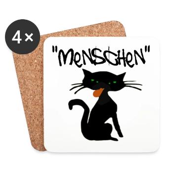 menschen II - Untersetzer (4er-Set) - Weiß - Vorne