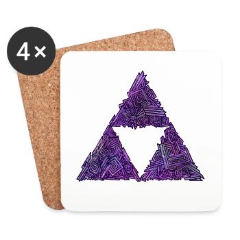 Bismuth Force トライフォース - Coasters (set of 4) - white - Front