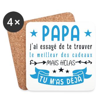 Dad, I've been trying to find you the best gift - Coasters (set of 4) - white - Front