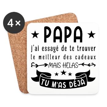 Dad, I've been trying to find you the best gift - Coasters (set of 4) - white - Front