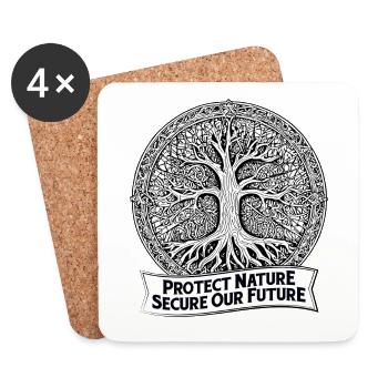 Nature - Coasters (set of 4) - white - Front