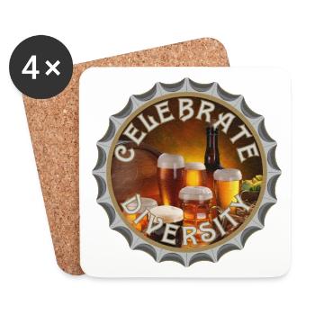 celebrate diversity - Coasters (set of 4) - white - Front