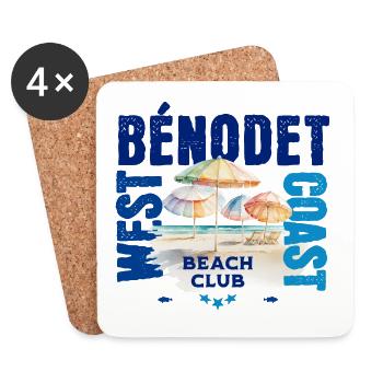 Bénodet Beach Club - Untersetzer (4er-Set) - Weiß - Vorne