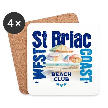 St Briac Beach club - Coasters (set of 4) - white - Front
