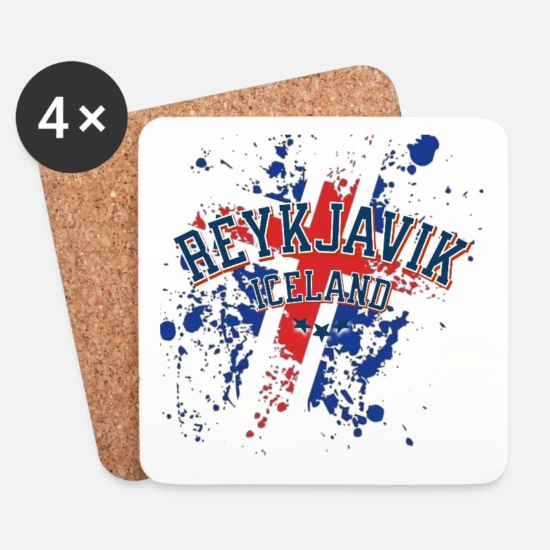Reykjavik, Island - Untersetzer (4er-Set) - Weiß