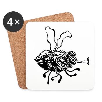 Fat hummer - Coasters (set of 4) - white - Front