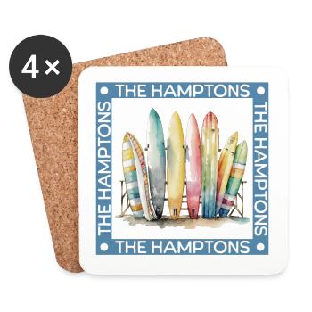 The Hamptons surfing - Dessous de verre (lot de 4) - blanc - Devant