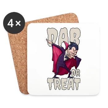 Dabbender Vampir Dab Dabbing Hip Hopper - Untersetzer (4er-Set) - Weiß - Vorne