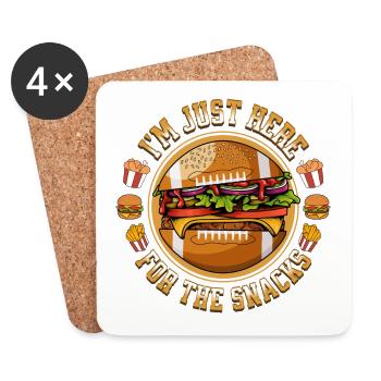 American Football at Just Here For The Snacks - Coasters (set of 4) - white - Front