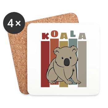 Koala Retro - Coasters (set of 4) - white - Front